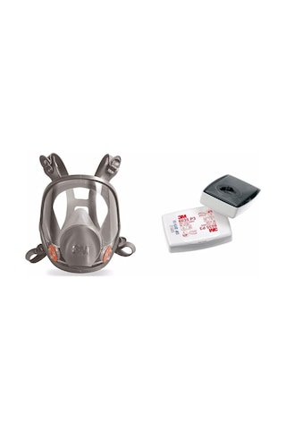 3M 6800 Tam Yüz Maskesi Ortaboy + 3M P3 Solo Filtre (6035)
