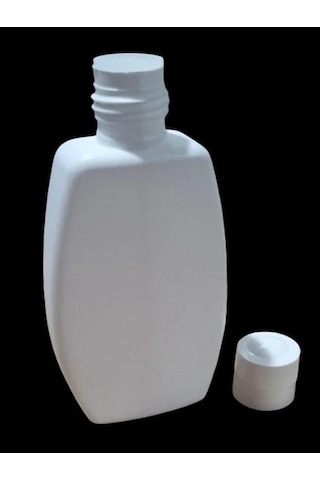 100 Cc Yassı Hdpe Şişe Kapak Dahil Aseton, Solüsyon, Kimyasal Ve Kozmetik Kullanımı Için Dayanıklı Boş Plastik Şişe 100 Adet Şeffaf