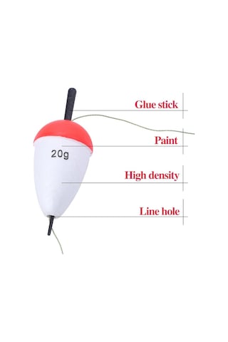 Sougayilang 5-20g Balıkçılık Eva Balık Şamandıra Şamandıra Işık Olta Takımı Aksesuarı Şamandıra Aracı 20g