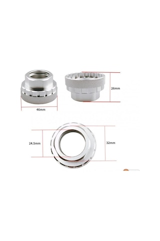 Suntek Shimano Için Bisiklet Alt Braket Kurulum Anahtarı Gümüş