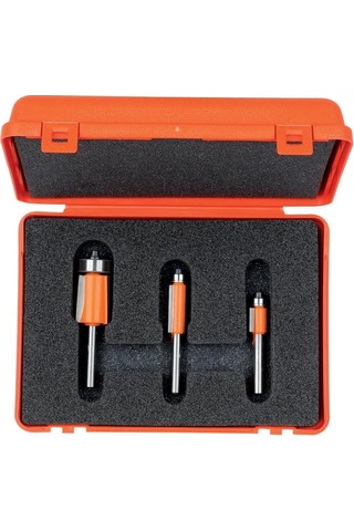 Cmt 3 Parça Rulmanlı Freze Bıçağı Seti S 6.35 Mm