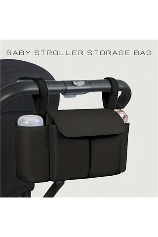 Jialan Arabası Organizatör Çanta Mumya Büyük Kapasiteli Seyahat Siyah