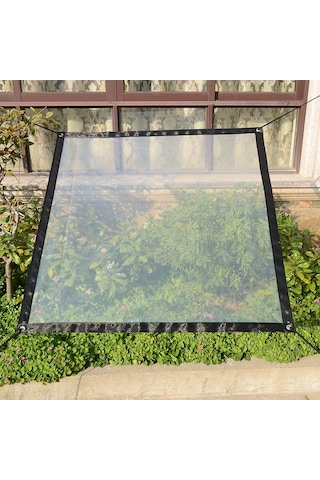 Sones Balkon Pencereleri Şeffaf Yağmur Geçirmez Kumaş Bitkiler Yalıtım Anti-kuş Kalın Ön Cam, Özellikler: 2x4m Film Kulübesi
