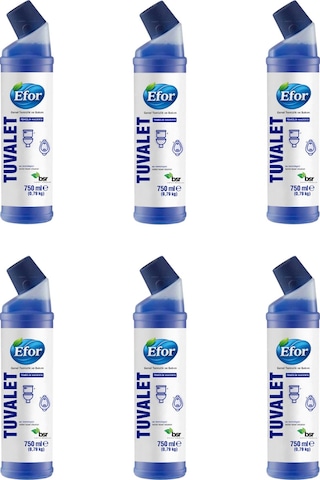 Efor Wc Temizleyici 6 Adet 750 Ml Tuvalet Kireç Ve Ferah Kokulu Hijyen