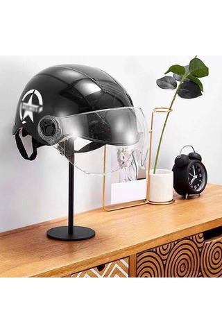 Yunboo Motosiklet Kask Tutucu Siyah Yerüstü Alüminyum Raflı Sergi Ve Saklama Aracı Deliksiz Montaj