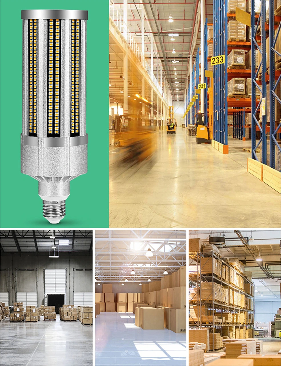 Folinda E27 Soketli 15w Led Mısır Lambası, 6000k Soğuk Beyaz Işık, 110-277v Giriş, Alüminyum Gövde, İç Mekan Aydınlatma, Enerji Tasarruflu Diğer