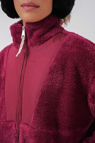 Gabria Fermuarlı Peluş Mont Vişne