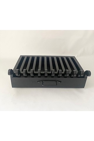 Döküm Izgara Şömine Izgarası 53 Cm X 35Cm X 53 Cm 12 Li Izgara Çekmeceli