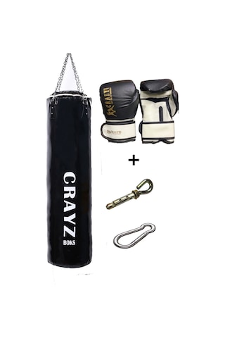 120x35 Boks Kum Torbası Set Büyük Boy Dolu Boks Eldiveni Askı