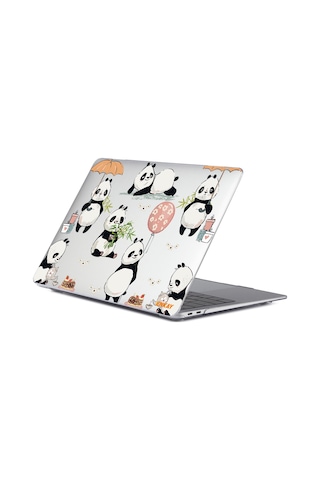 Macbook Pro 16" A2485 Panda Desenli Koruyucu Laptop Kılıfı Panda