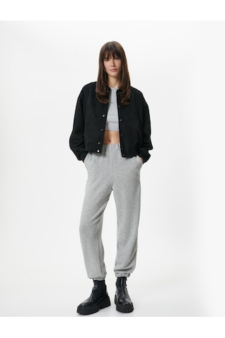 Koton Jogger Eşofman Altı Beli Lastikli Cep Detaylı Gri 4wak30080ek 4WAK30080EK031 Gri