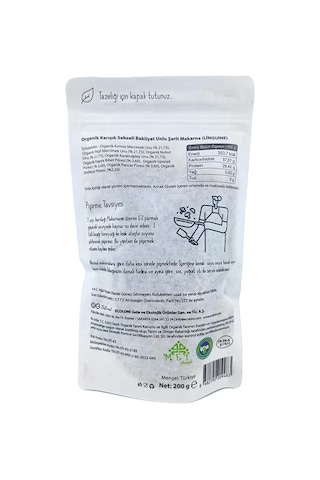 Organik Karışık Sebzeli Bakliyat Unlu Linguine Mak 200gr
