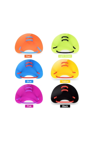 Xindoker 3d Ergonomik Tasarım El Paspası, Pp+silikon Malzeme, Tüm Yaş Grupları İçin, Doğal Yüzme Deneyimi Sağlar - Siyah 1 Çift Siyah