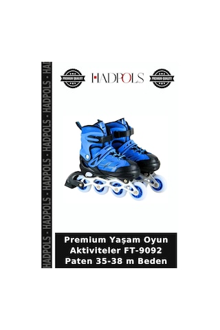 Premium Yaşam Oyun Aktiviteler Ft-9092 Paten 35-38 M Beden Çok Renkli