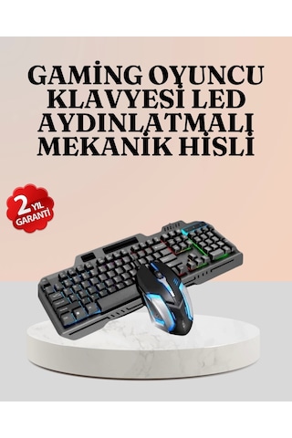 Rgb Aydınlatmalı Oyuncu Klavye Mouse - Mekanik Hissiyat, Maksimum Kontrol