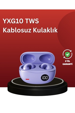 Özel Pil Yxg10 Açık Kulak Bluetooth Kulaklık Klipsli, Güvenli Spor Tasarım, 30 Saat