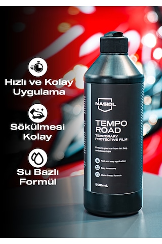 Nasiol Temporoad Geçici Araç Yüzeyi Koruyucu Sıvı Film Geçici Boya Koruma 500 ML Leke Böcek Koruyucu