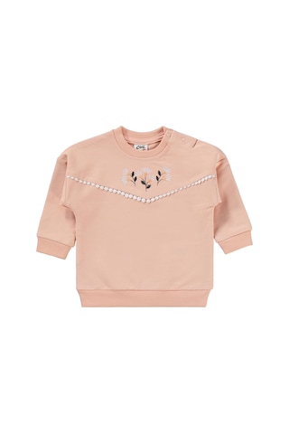 Civil Baby Çiçek Nakışlı 6-18 Ay Takım - Pudra