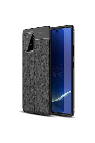 Samsung Uyumlu Galaxy A91 S10 Lite Kılıf Zore Niss Silikon Kapak Siyah