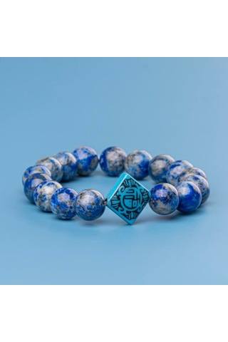 Lapis Lazuli Doğal Taş Bileklik 10 Mm İçsel Yolculuk Renkli