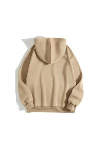 Veraura Lifestyle Erkek Düz Kapüşonlu Sweat - Bej