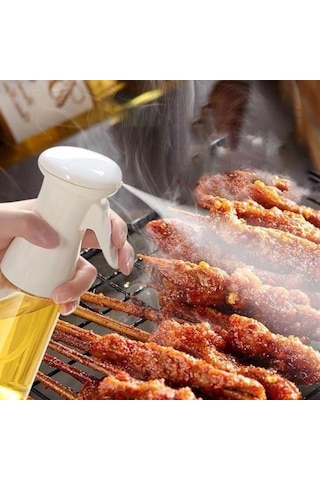 Seçkin Trend Çok Amaçlı Cam Şişe Püskürtmeli Dağıtıcı Yağdanlık Limonluk Sirke Sosluk Spreyi Beyaz Çok Renkli