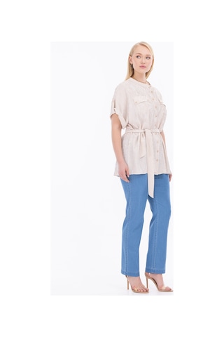 Büyük Beden Tam Boy Denim Pantolon-mavi 4358828