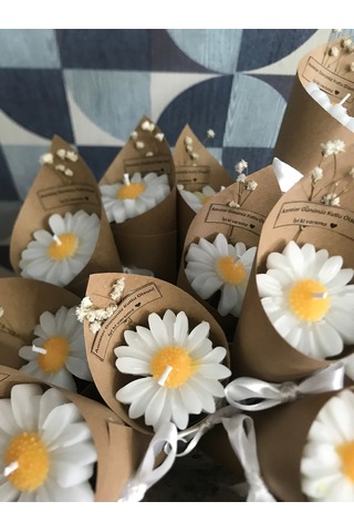 Bernami Mum Pinterest 15 Adet Papatya Kokulu Buket Mumler, Düğün, Nişan, Söz, Kadınlar Ve Anneler Günü Hediyesi Diğer