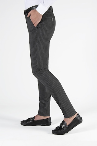 Terapi Men Erkek Antrasit Slim Fit Dik Çizgili Keten Pantolon Çok Renkli3