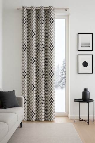 Duck Halkalı Fon Perde Gri 140x260 Gri