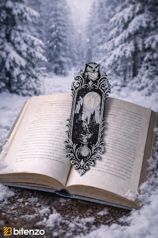 Baykuş Ve Şato Temalı Kitap Ayracı
