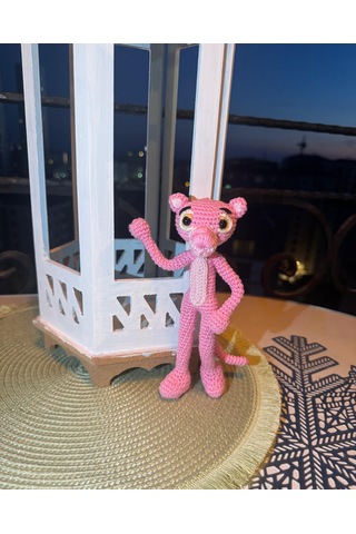Pembe Panter Amigurumi Karakter 18 Cm 009