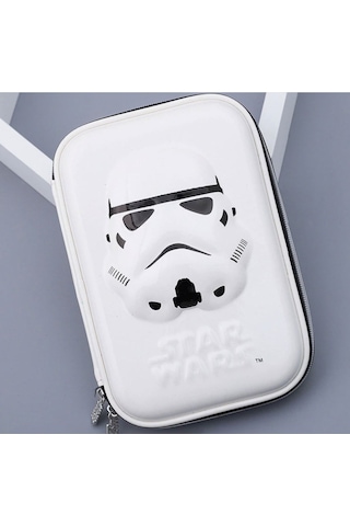 Star Wars Beyaz Buyuk Sert Ve Hafif Kalem Kutusu