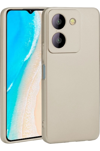 Vivo Y36 4g Kılıf Tchs Premier Silikon Kapak - Gold Gold