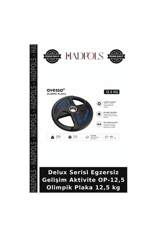 Delux Serisi Egzersiz Gelişim Aktivite Op-12,5 Olimpik Plaka 12,5 Kg