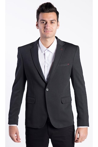 Sposo 5108 Dar Kalıp Yarım Astarlı Siyah Erkek Blazer Ceket Siyah