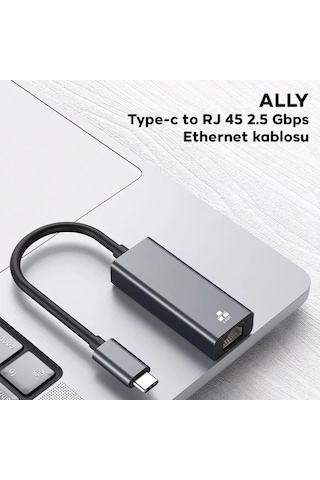 Ally Type-c To Rj 45 2.5 Gbps Ethernet Kablosu- 5775 Renkli
