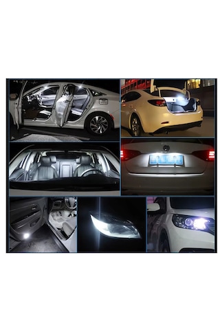 10 Adet T10 Led Park Plaka Tavan Ampulü 24 Ledli Beyaz Sadece 12 Volt Araçlar