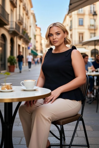 Benerly Kadın Bluz Bisiklet Yaka Kolsuz Örme Peplum Kesim Omuz Fiyonk Det siyah