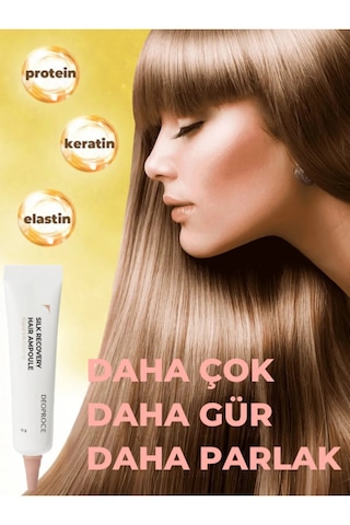 Protein, Keratin, Elastin Içeren Hasarlı Saçlar Yoğun Saç Bakım Serumu 10g