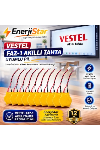 Vestel Etkileşimli Faz-1 Akıllı Tahta Cr2032 Kablolu Soketli Bios Pili 10'lu