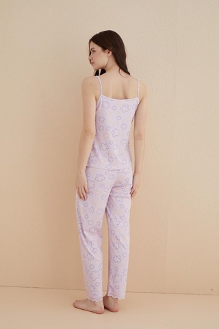 Pemilo Kadın 80115-51 İp Askılı Pijama Takımı Pembe