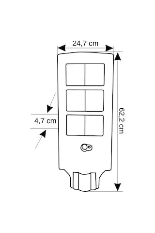 Tr 250w Güneş Enerjili Sokak Aydınlatma Lambasi Ct-4641 ANTRASİT
