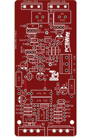 100 Watt Subwofer Amfi Devre Kartı 2sc5200-2sa1943-4558d