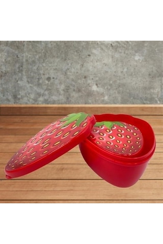 River World 250 Ml + 550 Ml 'lik İç İçe Geçen Çilek Modelli Beslenme Ve Saklama Kabı Seti