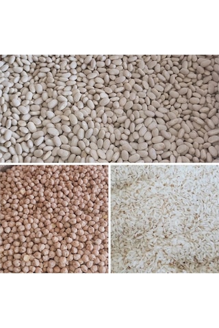 Kuru Fasulye, Nohut , Pirinç Doğal Ve Katkısız Yerli Ve Yeni Mahsul Net 3 Kg