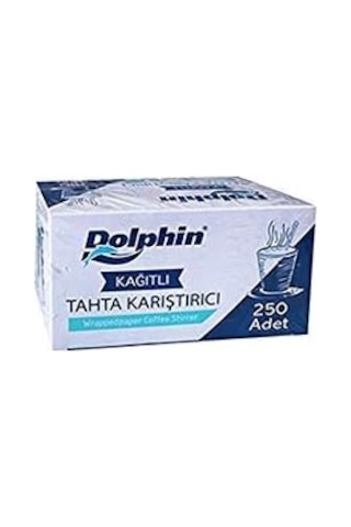 Dolphin Kağıtlı Tahta Karıştırıcı 250li Natürel