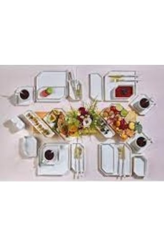 Neva N3527 Flex 42 Parça 6 Kişilik Kahvaltı Takımı Beyaz