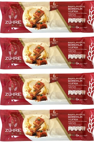 Zühre Hanım Baklavalık Böreklik Yufka 800 Gr X 4 Adet