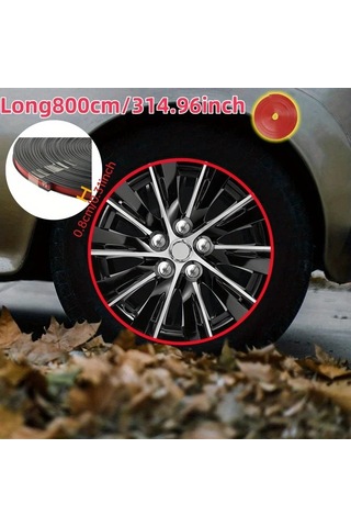 Willowhaven 1 Adet 8m Mavi Lastik Jant Koruma Şeridi, 9 Renk, Çarpışma Önleyici Dayanıklı